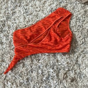 Shein Orange Fun Crop Top